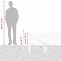 vidaXL Hexagonálny plot s stĺpom 100 x 0,5 m PVC potiahnutá oceľ Sivá