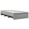 vidaXL Posteľný rám sivý dub sonoma 75x190 cm kompozitné drevo