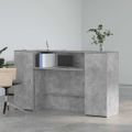 vidaXL Recepčný stôl betónovo sivý 180x50x103,5 cm kompozitné drevo
