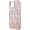Guess puzdro pre iPhone 14 6,1" GUHMP14SHGCFSEP ružové pevné puzdro Magsafe Gcube PU Stripes