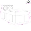vidaXL Posteľ boxspring s matracom Svetlosivá 90 x 200 cm Látka