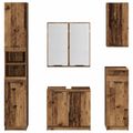 vidaXL Sada kúpeľňového nábytku 5 ks Staré drevo 64,5 x 33,5 x 59 cm
