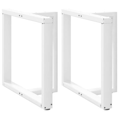 vidaXL Nohy k jedálenskému stolu v tvare T, 2 ks, biele, 80x35x(72-73) cm, oceľové