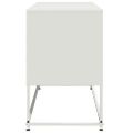 vidaXL TV skrinka biela 100,5x39x60,5 cm oceľ