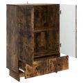 vidaXL Servírovacia skriňa Údený Dub 66 x 34,5 x 95 cm