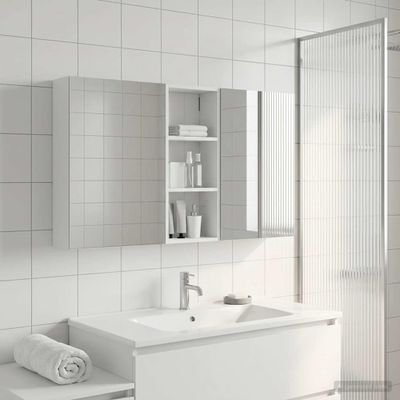 vidaXL Set kabinetov do kúpeľne s poličkou 3 pcs 130 x 14,5 x 70 cm