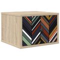 vidaXL Nástenná nočná skrinka OMMEN Dub sonoma 36 x 33 x 25 cm