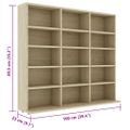 vidaXL Skrinka na CD, dub sonoma 100x23x89,5 cm, kompozitné drevo