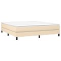 vidaXL Posteľný rám s boxspringom krémová 180x200 cm látka