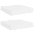 vidaXL Plávajúce nástenné police 2 ks, lesklé biele 23x23,5x3,8cm, MDF