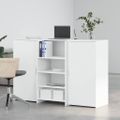 vidaXL Recepčný stôl biely 155x50x103,5 cm kompozitné drevo