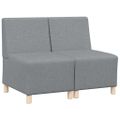 vidaXL Bezrúčková modulárna sofa jednotka 2 ks Svetlosivá látka