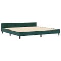 vidaXL Posteľ s pružinovým rámom Tmavozelená 200 x 200 cm Zamat