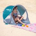Samostatný skladací plážový stan NILS Camp NC3142 modro-zelený