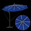 vidaXL Slnečník 294 x 294 x 248 cm Polyester a hliník Azurblue