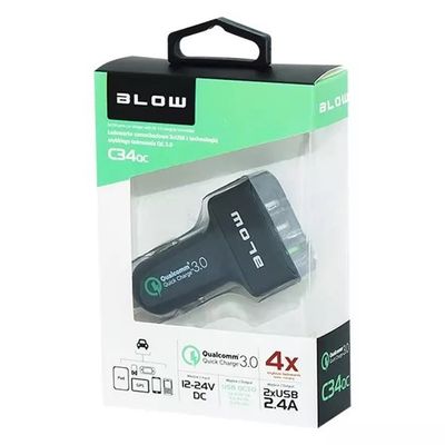 Nabíjačka do auta BLOW 75-748 QUALCOMM 3.0 USB 3x 2.4A Nabíječka do auta BLOW 75-748 QUALCOMM 3.0 USB 3x 2.4A