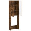 vidaXL Toaletná skriňa DELFT Dymový dub 66 x 25,5 x 190 cm