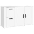 vidaXL Komoda biela 100x33x59,5 cm spracované drevo