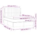 vidaXL Posteľný rám boxsping s matracom tmavomodrý 140x200 cm zamat