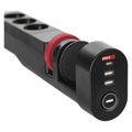 Predĺžovací kábel EMOS P1311PD 1,5m/3 zásuvky/vypínač/uchytenie na stôl/USB/čierny/PVC/1,5mm2