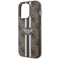 Guess Case for iPhone 14 Pro Max 6.7" GUHMP14XP4RPSW Brown Hard Case Magsafe 4G Printed Stripes
