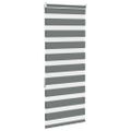 vidaXL Zebra roleta tmavošedá 60x150 cm šírka látky 55,9 cm polyester