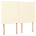 vidaXL Boxspring posteľ s matracom a LED krémová 140x190 cm umelá koža
