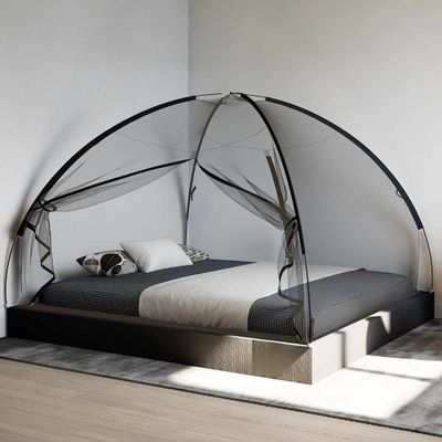 vidaXL Moskytiéra jurta s dverami 220 čierna 200x180x135 cm