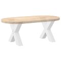 vidaXL Nohy konferenčného stolíka v tvare X, 2 ks, biele, 60 x (42-43) cm, oceľové