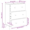 vidaXL Zásuvkový kabinet Biela 66 x 34,5 x 90 cm Kompozitné drevo