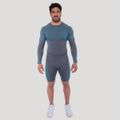 Bezšvové tričko s dlhým rukávom OG1 Grey/Blue - GymBeam, veľkosť L