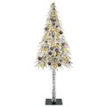 vidaXL Vianočný stromček s 300 LED-i Biela 180 cm PE a oceľ
