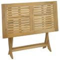 vidaXL Skladací záhradný stôl 110x55x75 cm akáciový masív