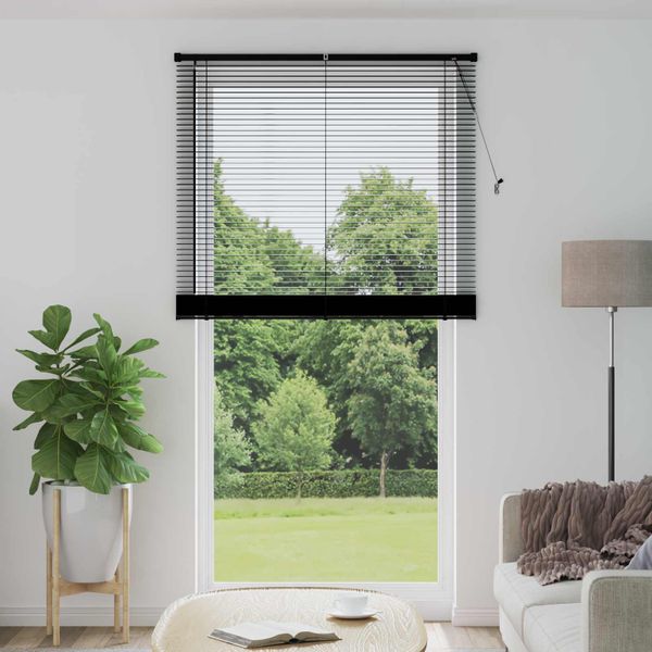 vidaXL Žalúzia Čierny 213 x 120 cm 25 mm PVC