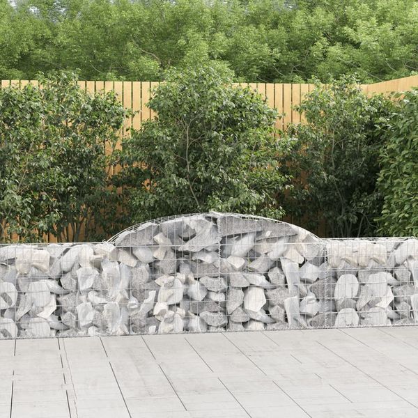 vidaXL Oblúkový gabionový kôš 8 ks 300x30x60/80 cm pozinkované železo