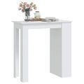 vidaXL Barový stôl+regál, biely 102x50x103,5 cm, kompozitné drevo