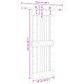 vidaXL Posuvné dvere NARVIK Prírodná a čierna 85 x 210 cm (152,5 cm)