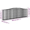 vidaXL Oblúkové gabionové koše 25 ks 400x30x120/140 cm pozink. železo