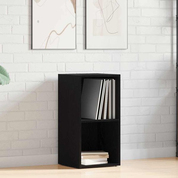 vidaXL LP úložný box Čierny dub 71x34x36 cm Konštruktérske drevo
