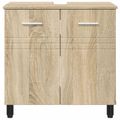 vidaXL Kozmetický stolík do kúpeľne Dub sonoma 60 x 35 x 60 cm