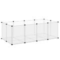 vidaXL Klietka pre malé zvieratá priehľadná 144x74x46,5 cm PP a oceľ