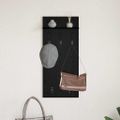 vidaXL Vešiak na stenu Nástenná montáž Čierny dub 40 x 10 x 90 cm