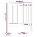 vidaXL Čelo postele medovohnedé 96x4x100 cm masívna borovica
