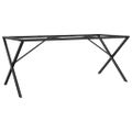 vidaXL Nohy jedálenského stola X-rám 180x80x73 cm oceľ