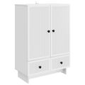 vidaXL Servírovacia skriňa Biely 66 x 34,5 x 95 cm Konštruované drevo