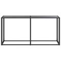 vidaXL Konzolový stolík čierny 160x35x75,5 cm tvrdené sklo