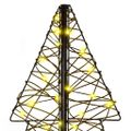 vidaXL Vianočný stromček 100 LED Teplá biela 120 cm Ratan