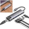 USB adaptérov 6v1 Kruger&Matz KM0391.2 (HUB) typ C na HDMI/2x USB3.0/2x USB typ C/RJ45