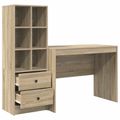 vidaXL Stôl Sonoma dub 145.5 x 50 x 127 cm 2 ks
