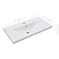 vidaXL Vstavané umývadlo 81x39,5x18,5 cm, keramika, biele